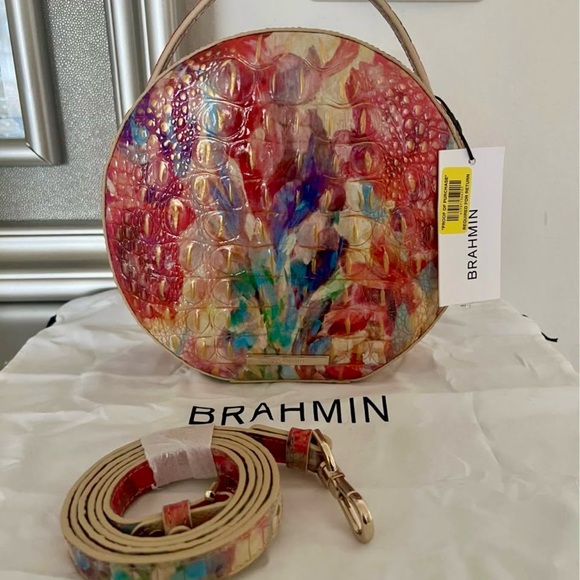 Brahmin Handbags - Brahmin Red and Blue Artistic Crossbody Bag